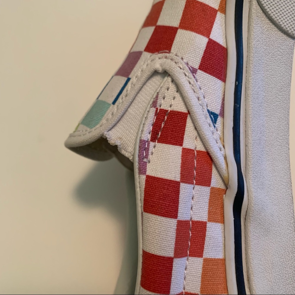 Rainbow Check Vans Size 5.5 - image 5